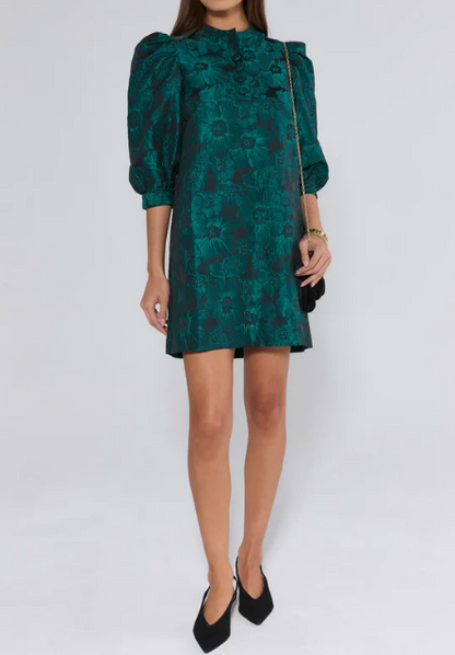 Jacquard Floral Holiday Dress