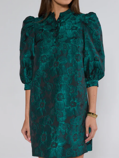 Jacquard Floral Holiday Dress