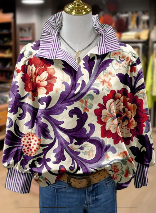 Adorable Ruffle Holiday Blouse