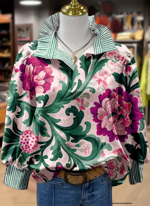 Adorable Ruffle Holiday Blouse