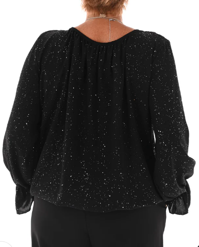 Dazzle Holiday Ballon Blouse