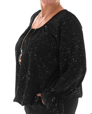 Dazzle Holiday Ballon Blouse