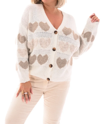 Adorable Sweet Heart Cardigan