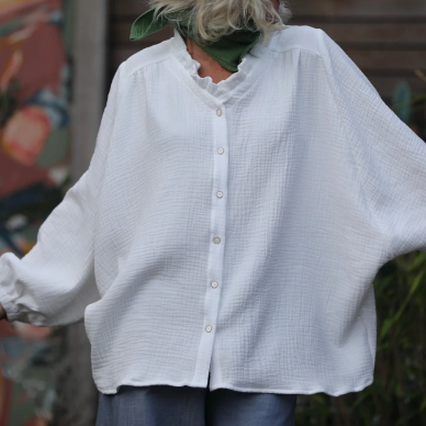 Loose Casual Ruffle Blouse