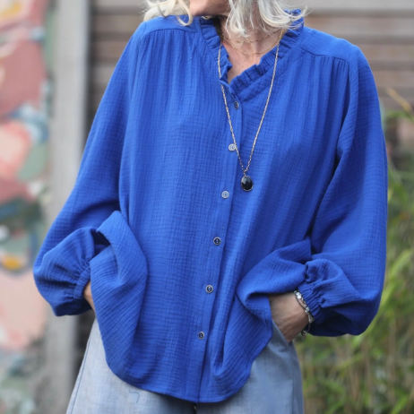Loose Casual Ruffle Blouse