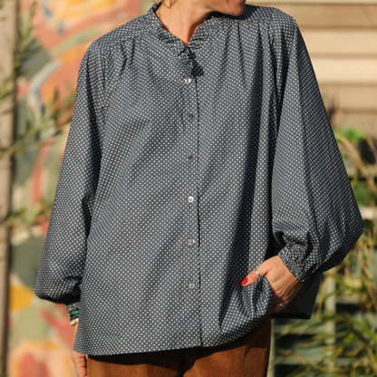 Loose Casual Ruffle Blouse