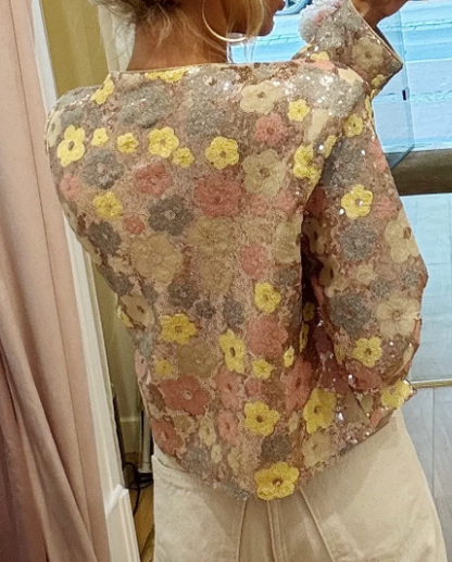 Flower Sequin Dazzle Jacket