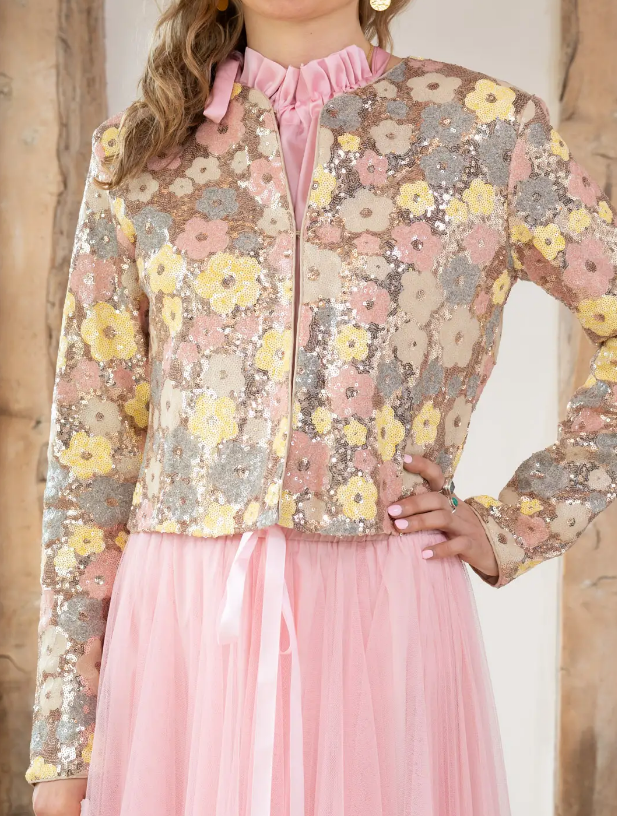 Flower Sequin Dazzle Jacket