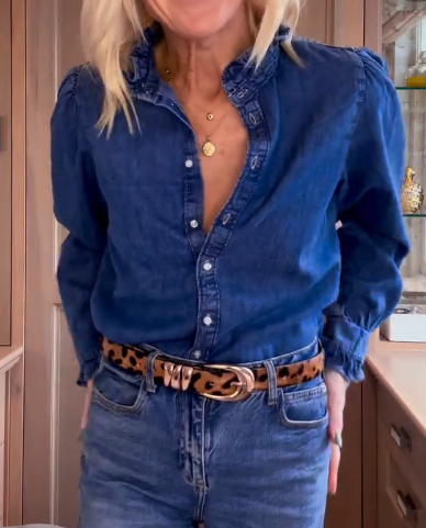 Ear-edged Denim Shirt