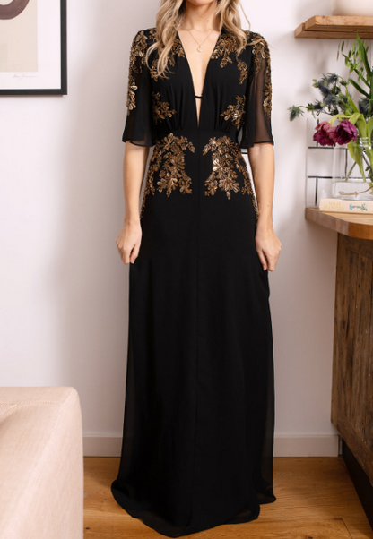 Demure Party Maxi Dress