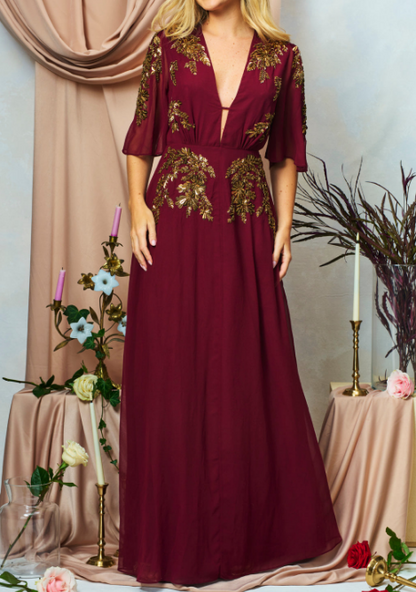 Demure Party Maxi Dress