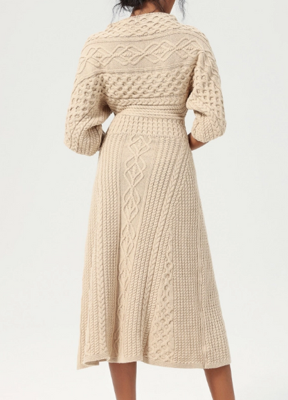 Demure Knit Midi Dress