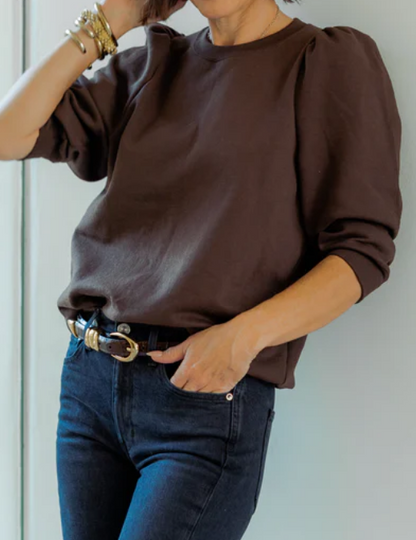 Chic Puff Sleeve Sweatshirt