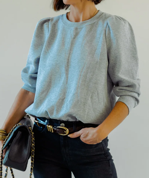 Chic Puff Sleeve Sweatshirt