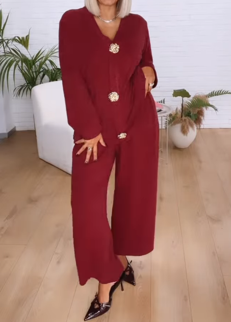 Chic Stretchy Knit 2pc Set