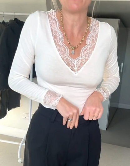 Comfy Stretchy Lace Sweater