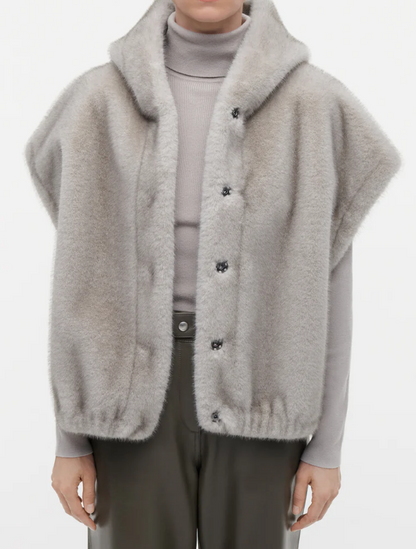 Faux Fur Hoodie Jacket