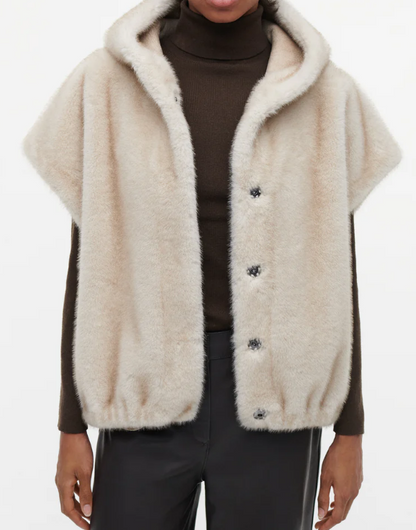 Faux Fur Hoodie Jacket
