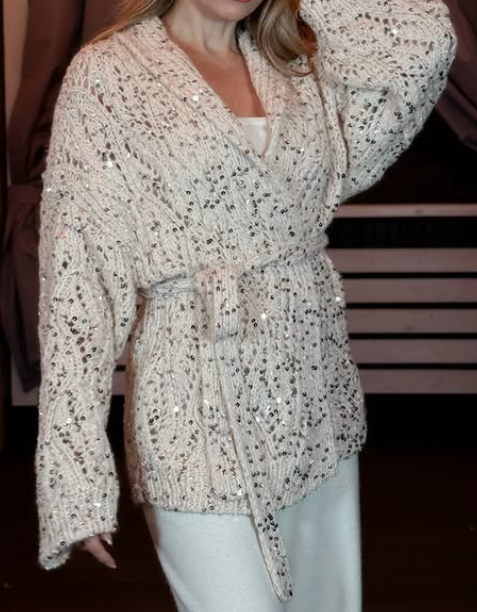 Classy Sequin Holiday Cardigan