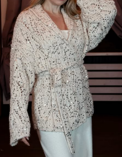 Classy Sequin Holiday Cardigan