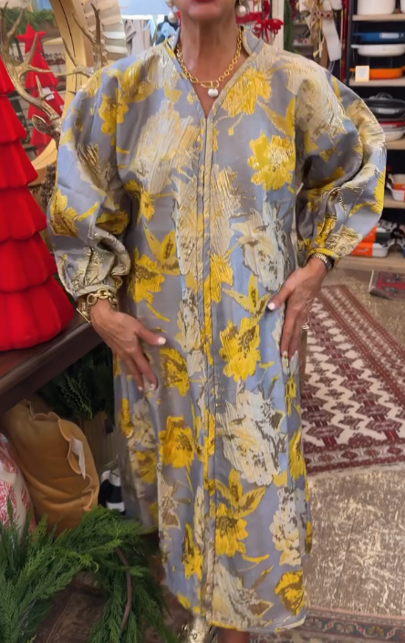 Jacquard Floral Occasion Maxi Dress