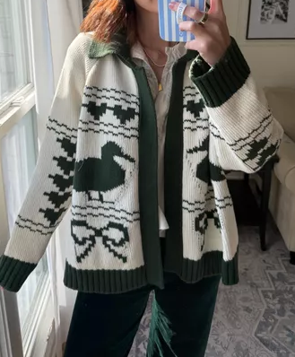 Adorable Duck Knit Cardigan