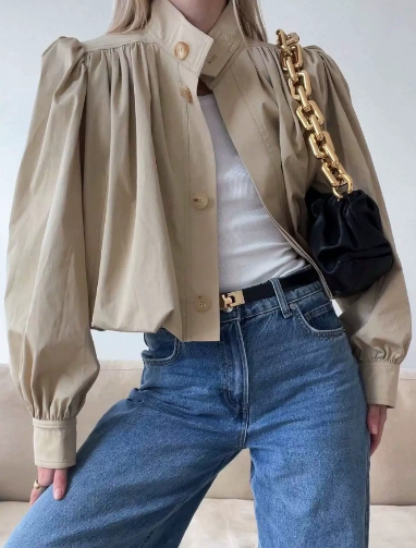 Shirching Short Tench Coat