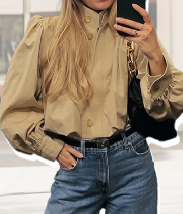 Shirching Short Tench Coat