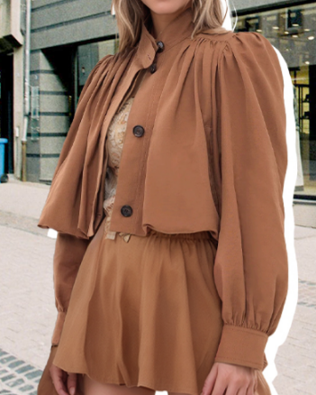 Shirching Short Tench Coat