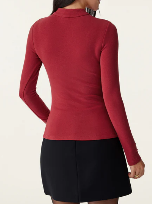 Asymmetric Frog Button Top