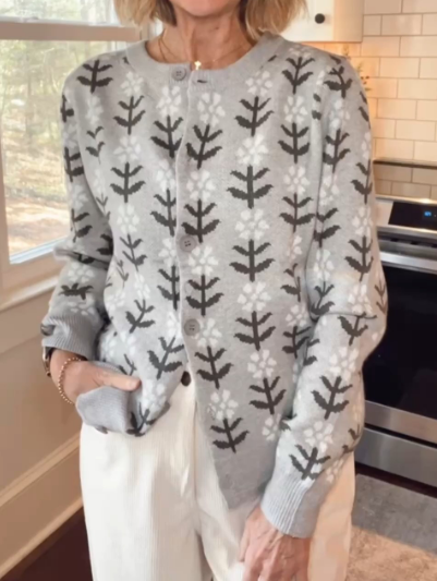 Elegant Flower Cardigan