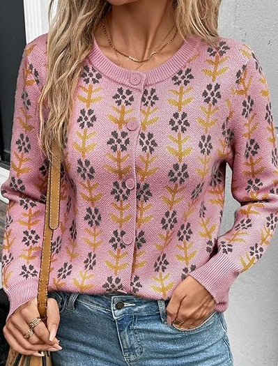 Elegant Flower Cardigan