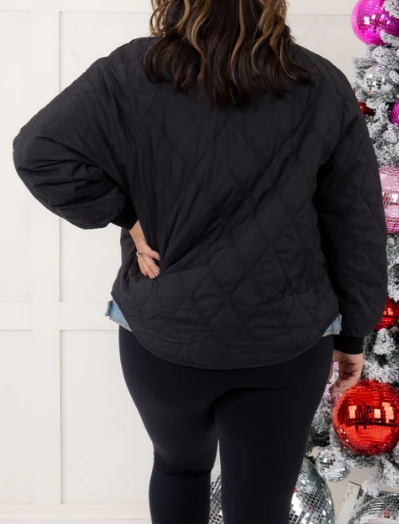 Denim Spliced Fake Two-Piece Jacket