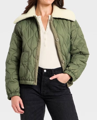 Chic Lambskin Collar Coat