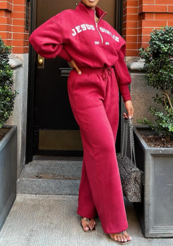 Chill Jesus Girl Sweatshirt Suit