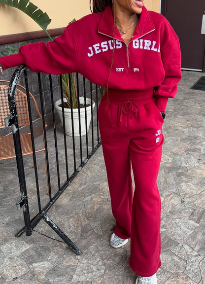 Chill Jesus Girl Sweatshirt Suit