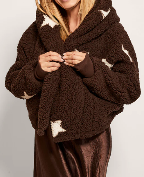 Chic Hooded Sherpa Jacket