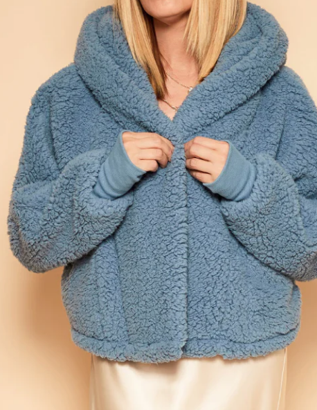 Chic Hooded Sherpa Jacket