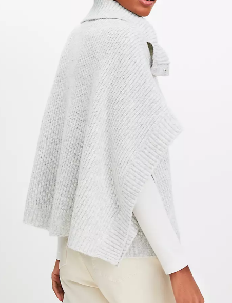 Chic Button Oversize Comfy Poncho Sweater