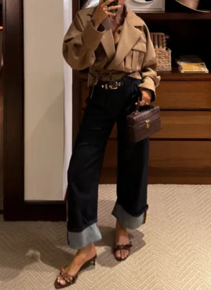 Detachable Waist Tie Jacket