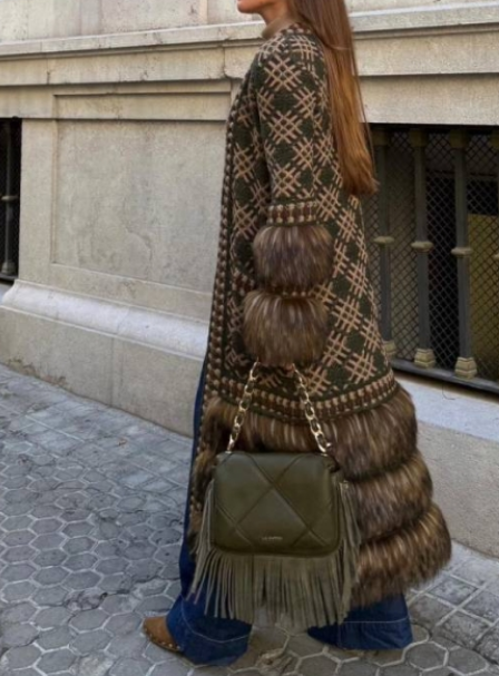 Classy Comfy Faux Fur Knit Cardigan
