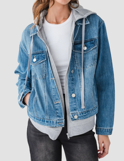 Casual Hooded Denim Jacket