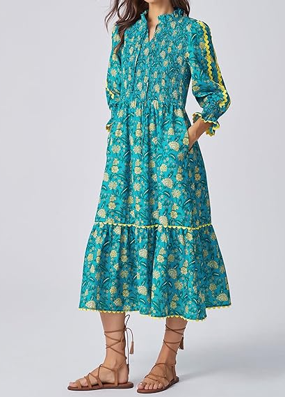 Chic Floral Flowy Dress