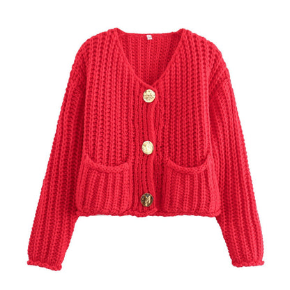 Chic Button Knit Cardigan