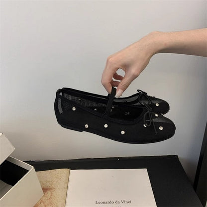 Crystal Mesh Ballet Flats
