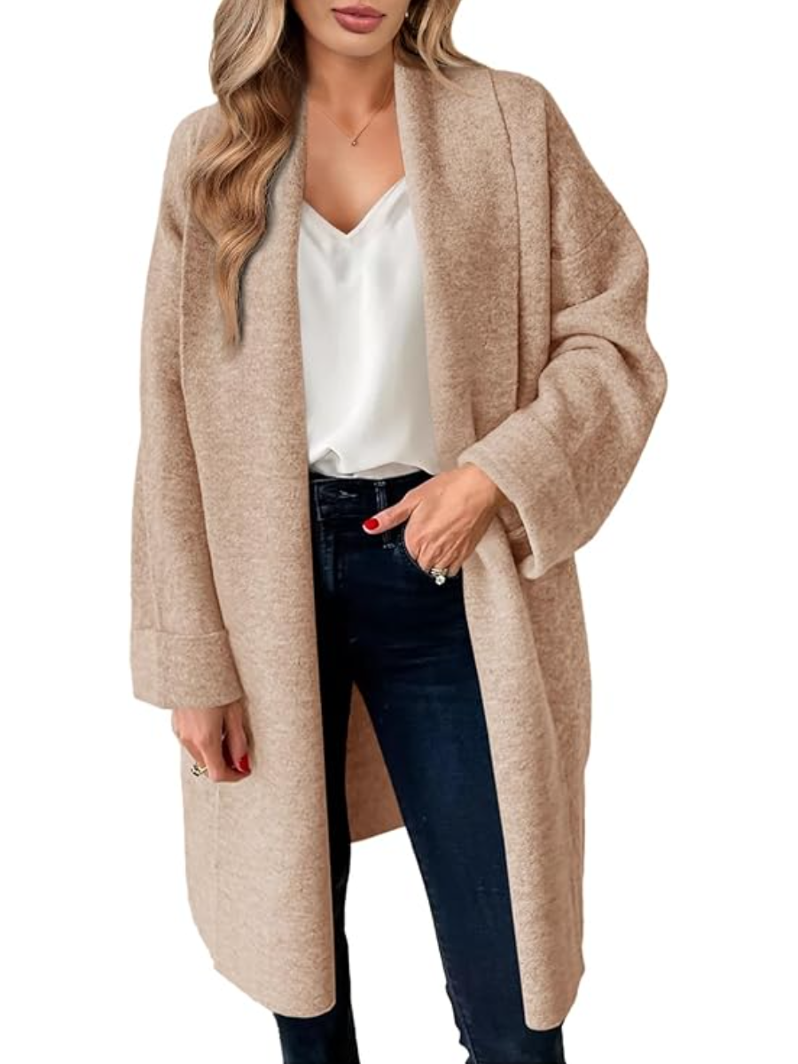 Chunky Open Front Oversized Slouchy Knit Fall Trendy Cardigan