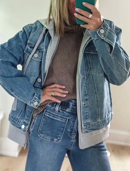 Casual Hooded Denim Jacket