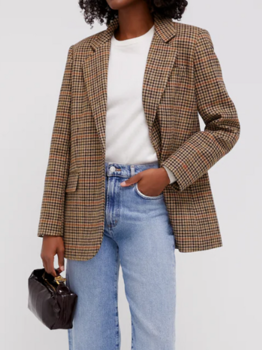 Houndstooth Leo Blazer