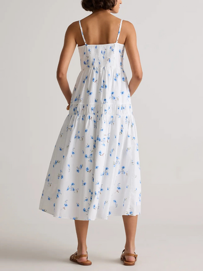Classic Blue Floral Sundress