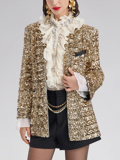 Light Luxury Sequin Heavy-Duty Blazer